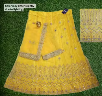 Aagam Refined Women Lehenga Yellow