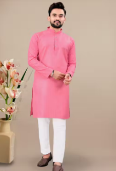 Pink Kurta for men