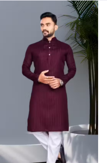 Purple Kurta for men