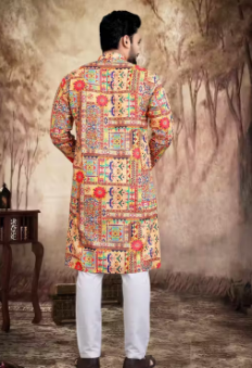 Men CROSSED Work Kurta Best Quality At Lowest Price Set