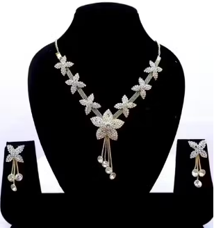 New Exclusive Trendy Ethnic Necklace Earrings Jewelry Set For Women & Girls
