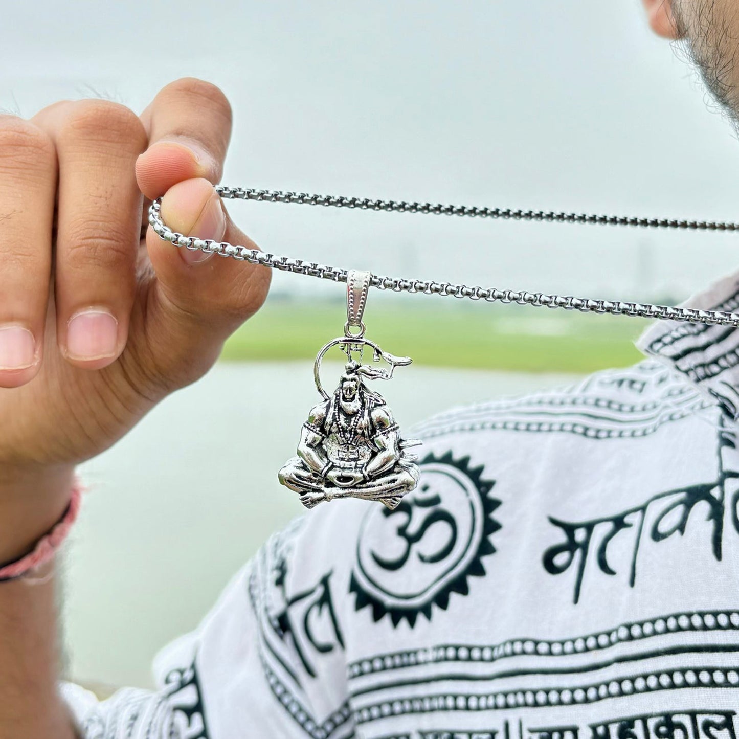 Hanuman Ji Pendant Chain Religious Jewellery For Men And Women (1 Pc)