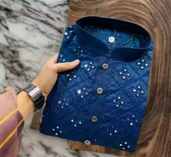 Mens Kurta Blue
