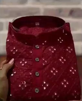 Mens Kurta Red