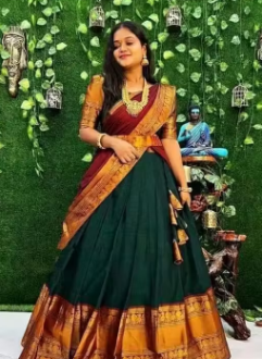 HALF SAREE BT MAROON