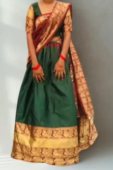 HALF SAREE BT MAROON