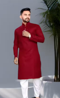 Red Kurta for men