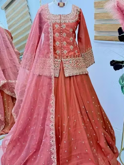 New Designer Party Top Lehenga &amp; Dupatta Set