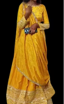 Yellow Color Heavy Work Marriage Special Lehenga Choli