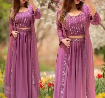 dark pink color gown choli skirt womens long dresses for women wedding party wear festival bollywood gown lehenga shrug latest fancy indowestern se